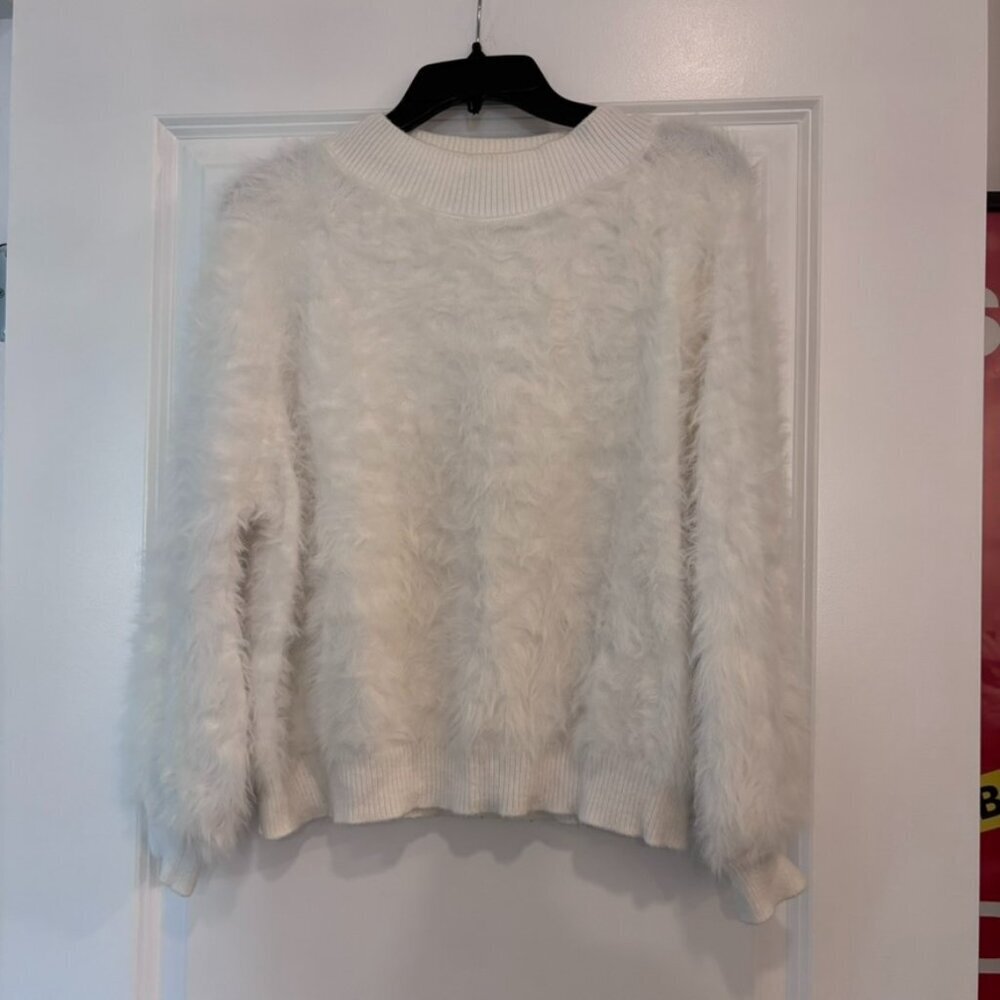 Urban Outfitters Sweet As A Peach Fuzzy Mock-Neck Sweater - Picture 2 of 7